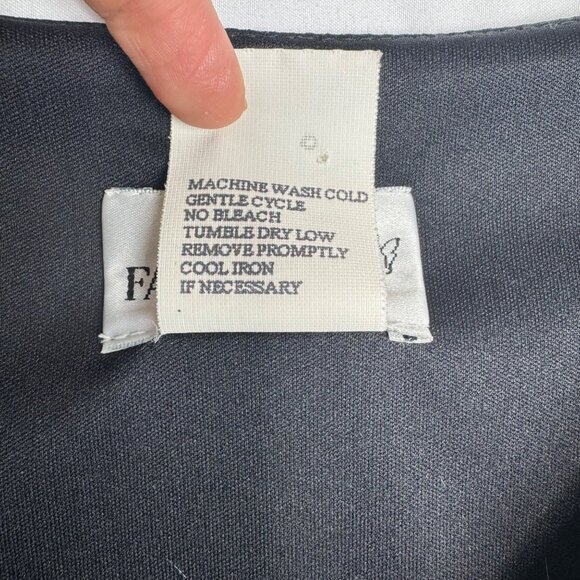 Vintage Fashion Bug Black Tiered Hem Short-Sleeve VNeck Dress Whimsigoth Size 14 - Picture 8 of 8